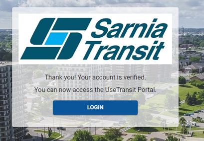 login page for transit fare