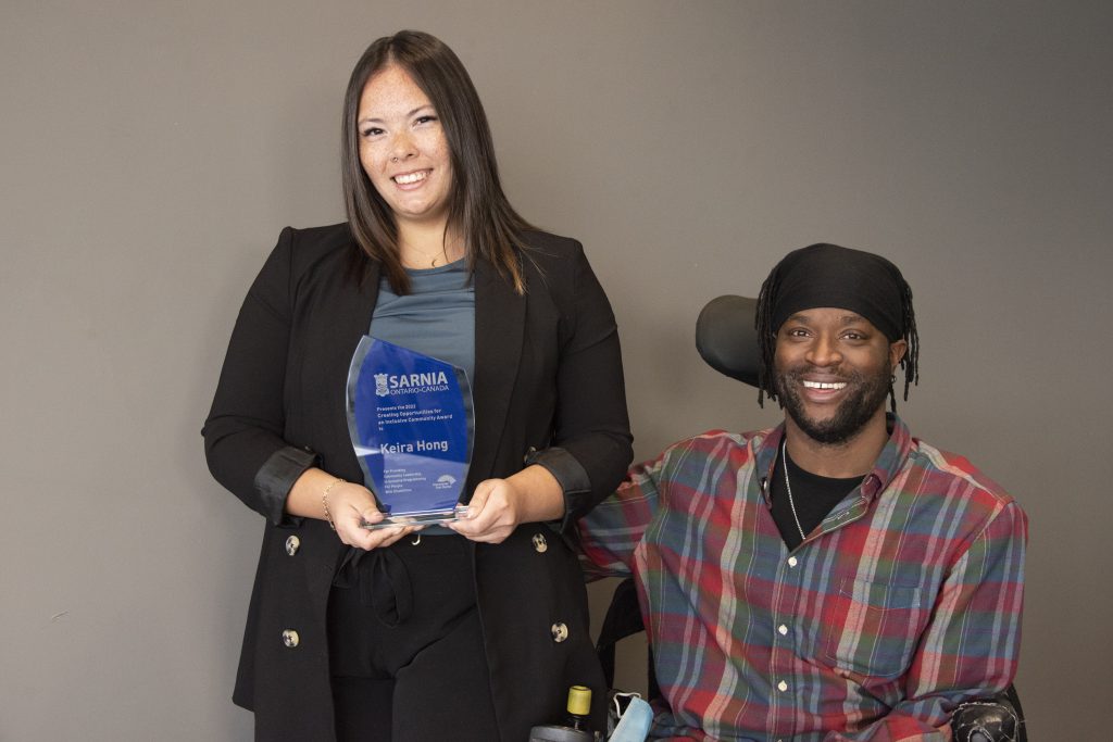 Keira Hong with SAAC member Dan Edwards