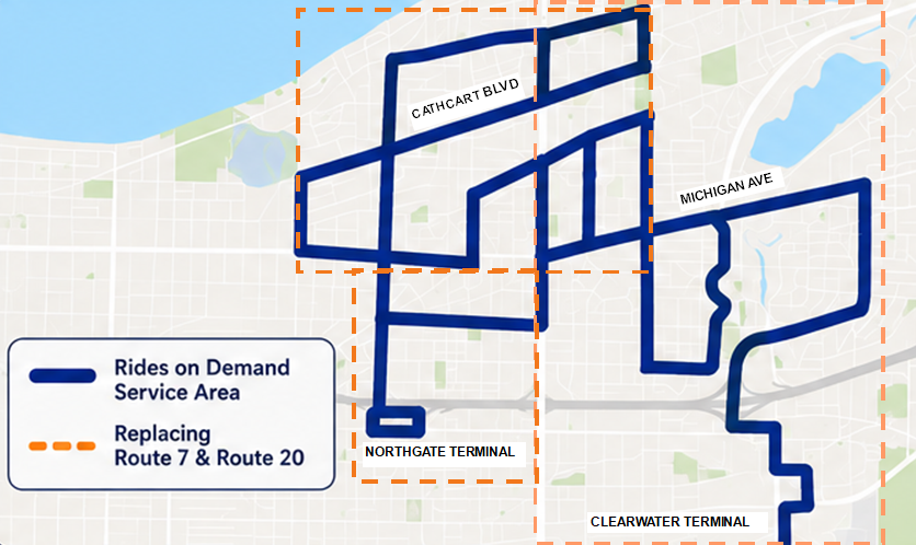 map of the route 7 and route 20 area